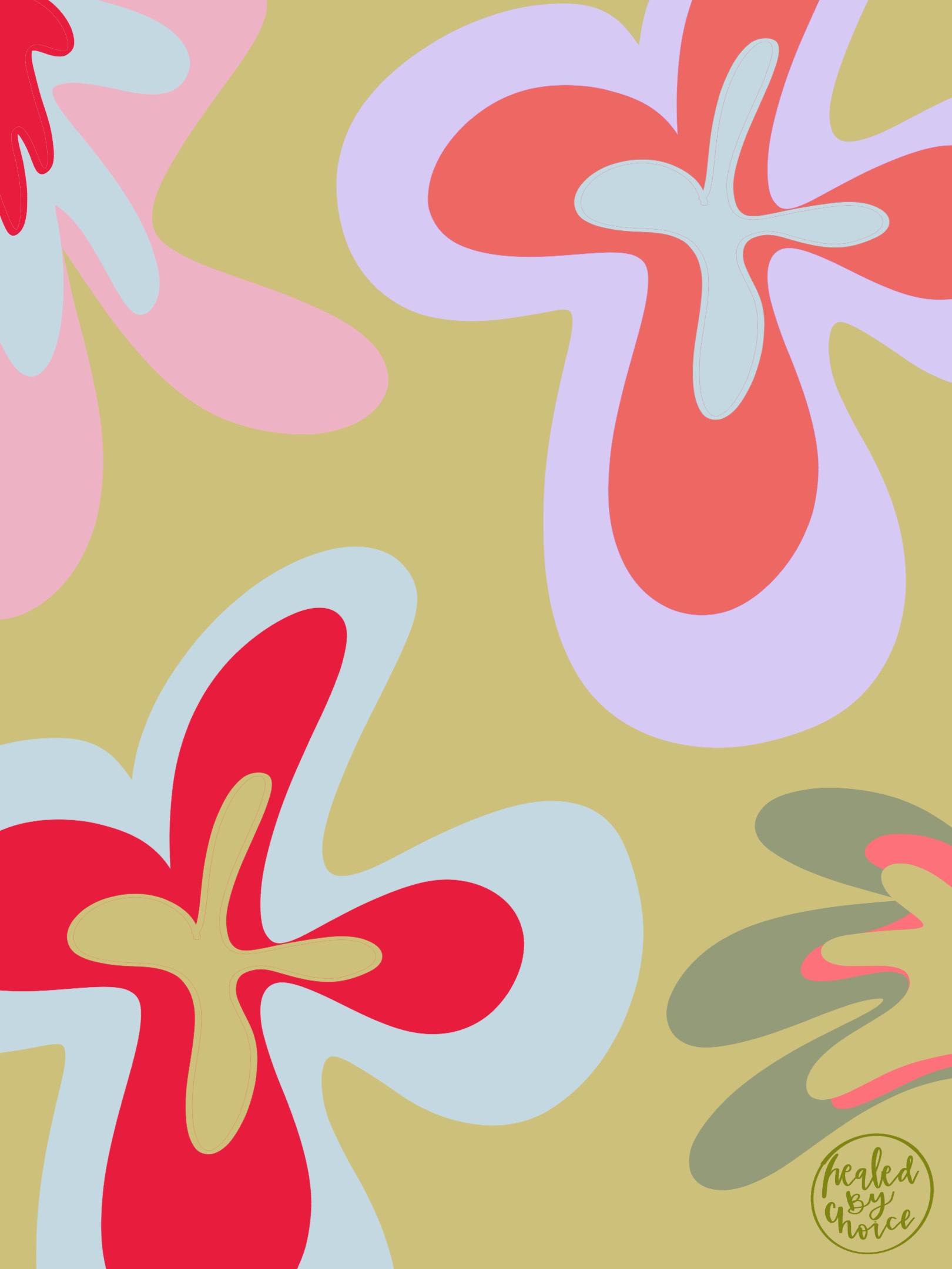 Aloha! Pattern w/Green Background (JPEG Print)